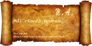 Mártonfi Andrea névjegykártya