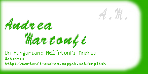 andrea martonfi business card